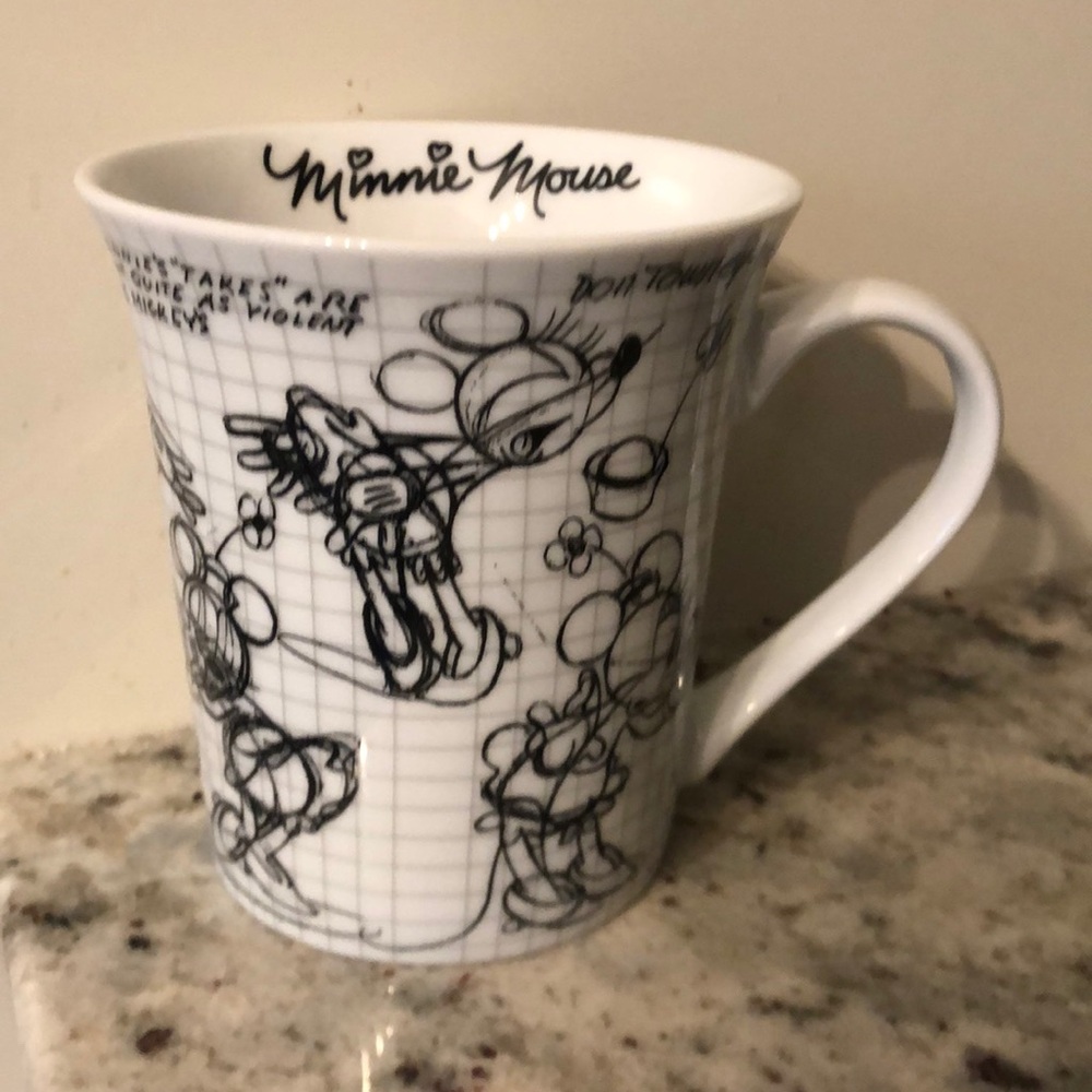 Disney Minnie Mouse Jerry Leigh Sketch Sketchbook Coffee Ceramic Mug Cup